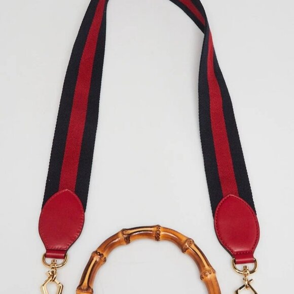 Gucci Red Smooth Calfskin Leather Nymphaea Medium Top Handle Bag - Picture 8 of 12